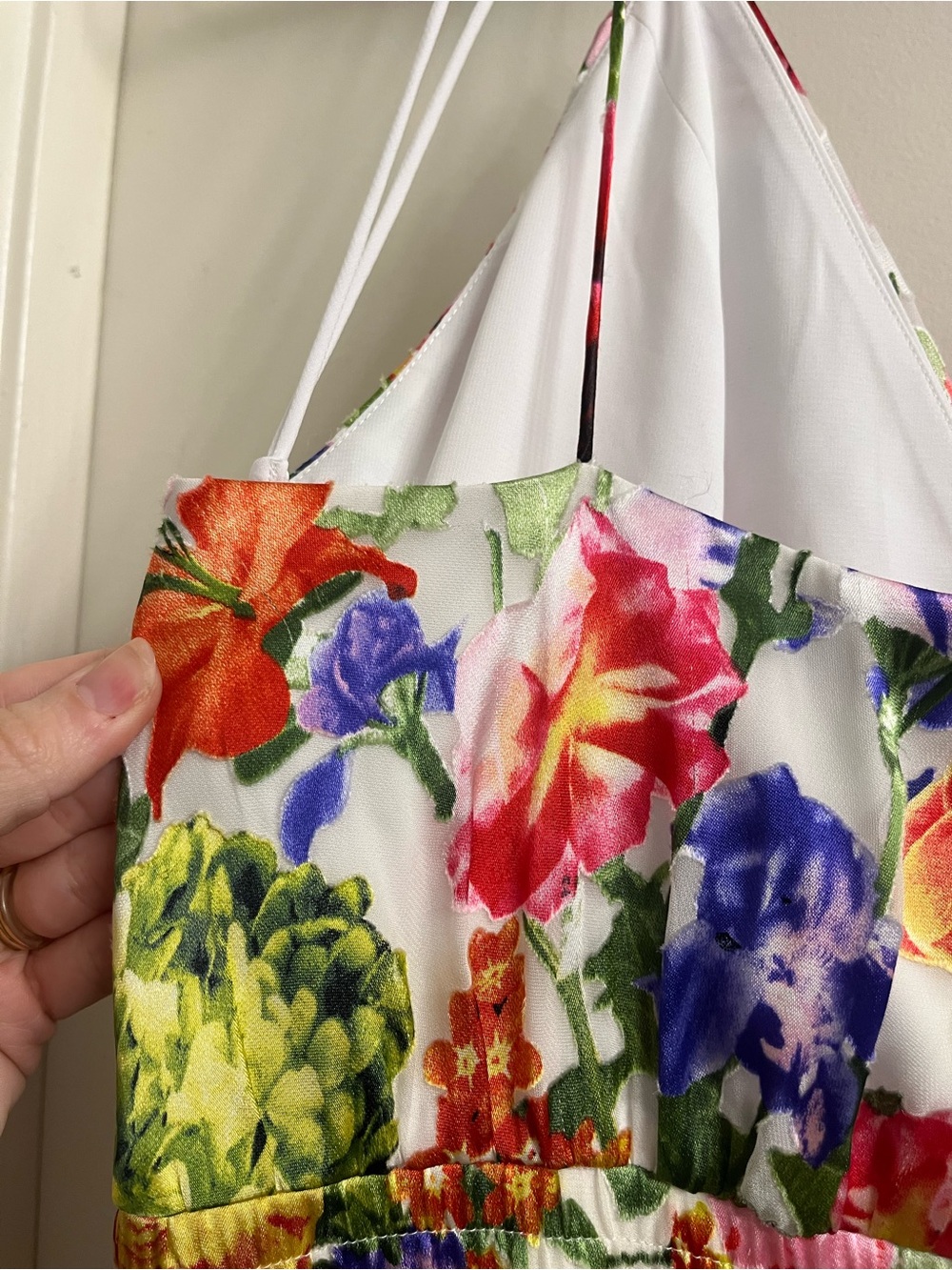 Alice + Olivia Hayden Floral Ruffle Maxi Dress Size 10 - Picture 10 of 12